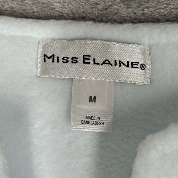 Miss Elaine Robe Womens Medium Green Essentials Brushed Terry Housecoat Granny - Picture 6 of 10